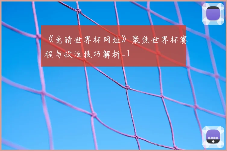 《竞猜世界杯网址》聚焦世界杯赛程与投注技巧解析_1