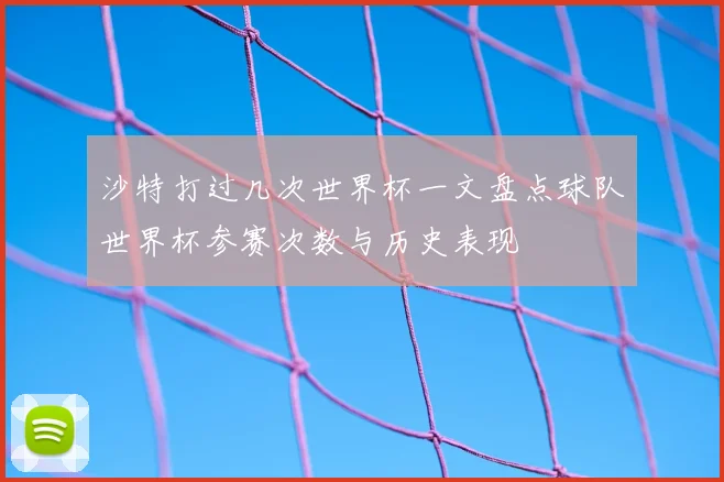 沙特打过几次世界杯一文盘点球队世界杯参赛次数与历史表现